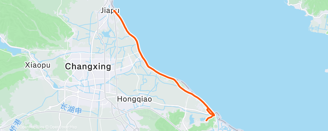 Map of the activity, Huzhou Criterium