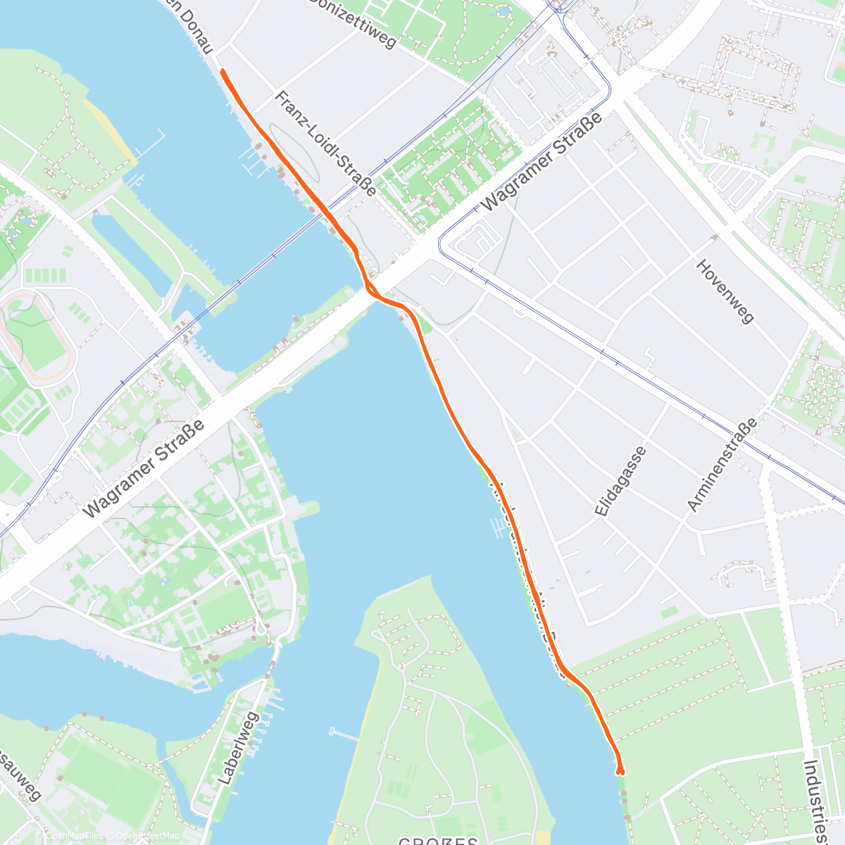 Map of the activity, Run with Miley