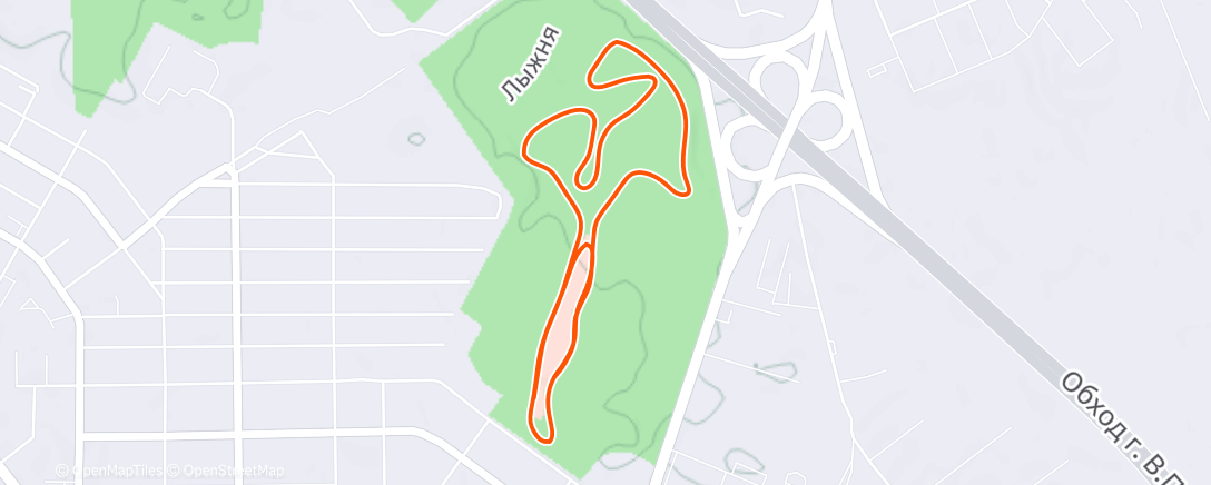 Карта физической активности (Evening Nordic Ski)