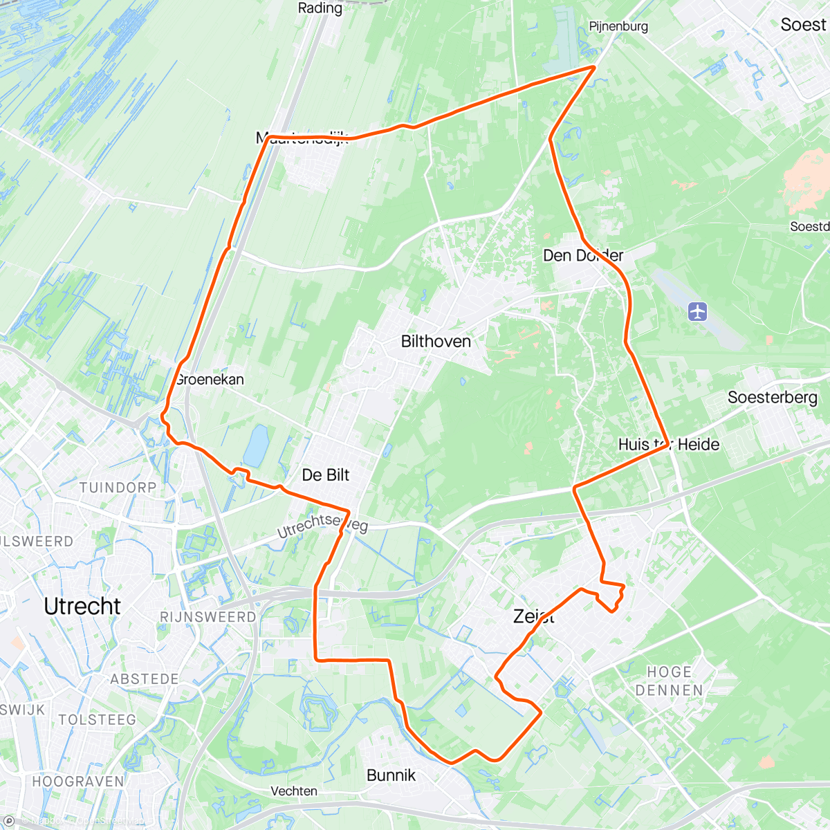 「ROUVY - Hersteltraining」活動的地圖