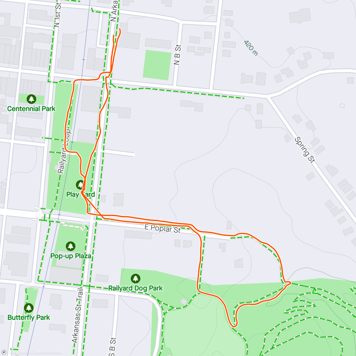 Map of the activity, Trailblazers Ambassador Walk