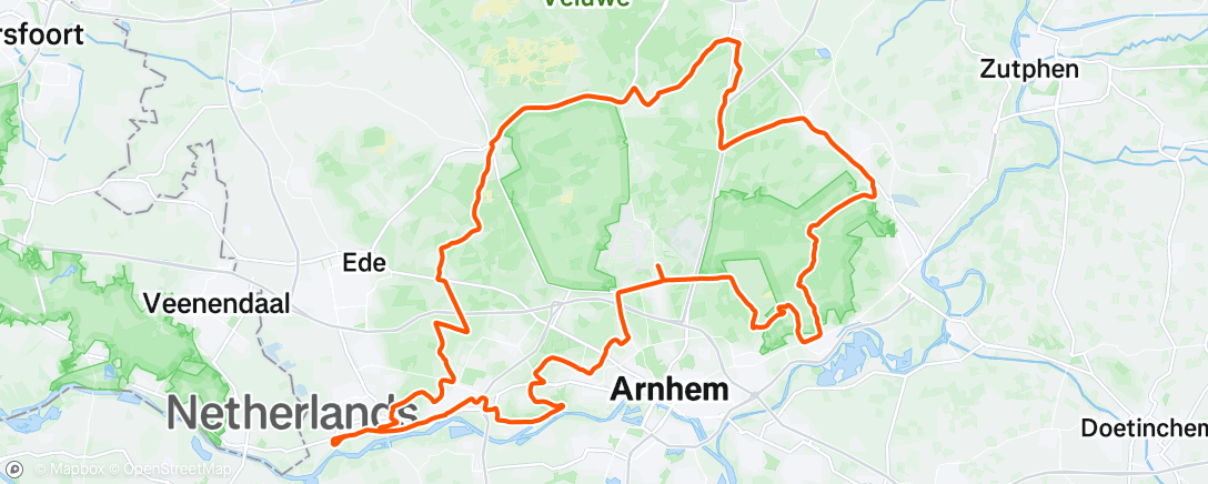 Map of the activity, Veluvia tocht TCW!