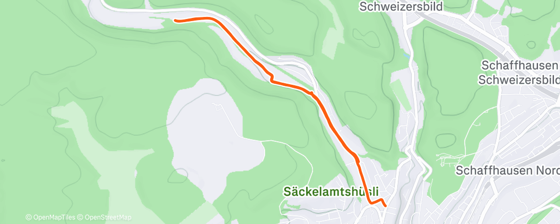 Map of the activity, Mittagslauf