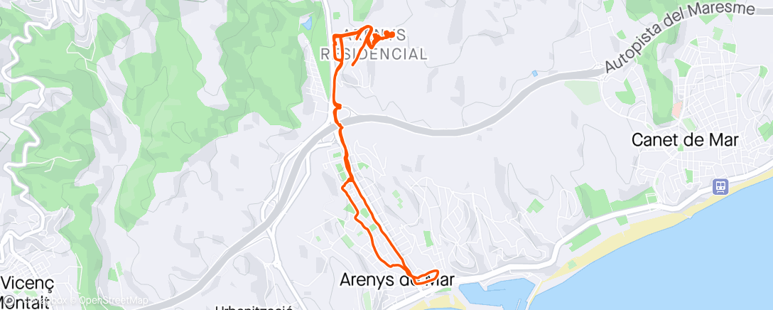 Карта физической активности (Bicicleta de montaña a la hora del almuerzo)