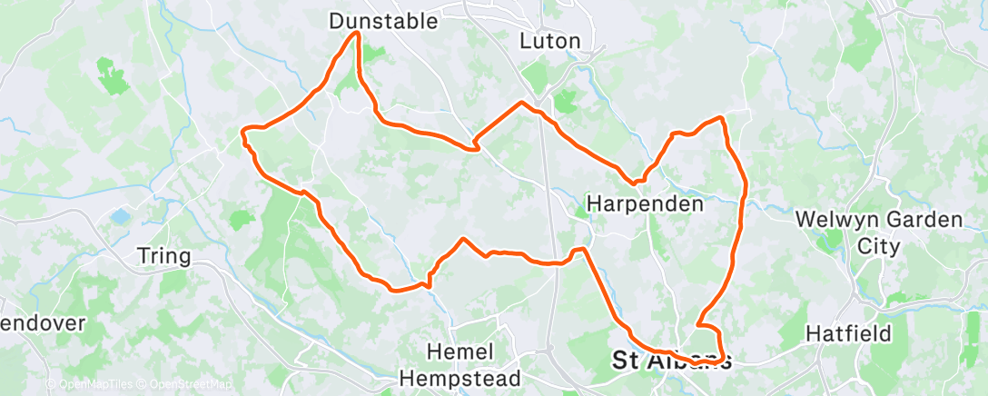 Map of the activity, Festive 500, day 3: 317 km left