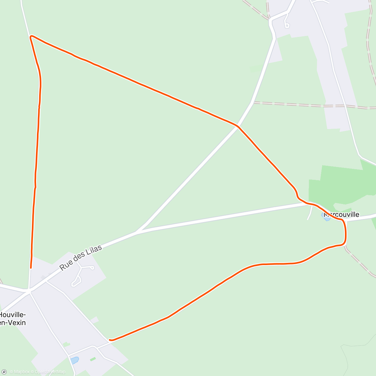 Map of the activity, Course à pied