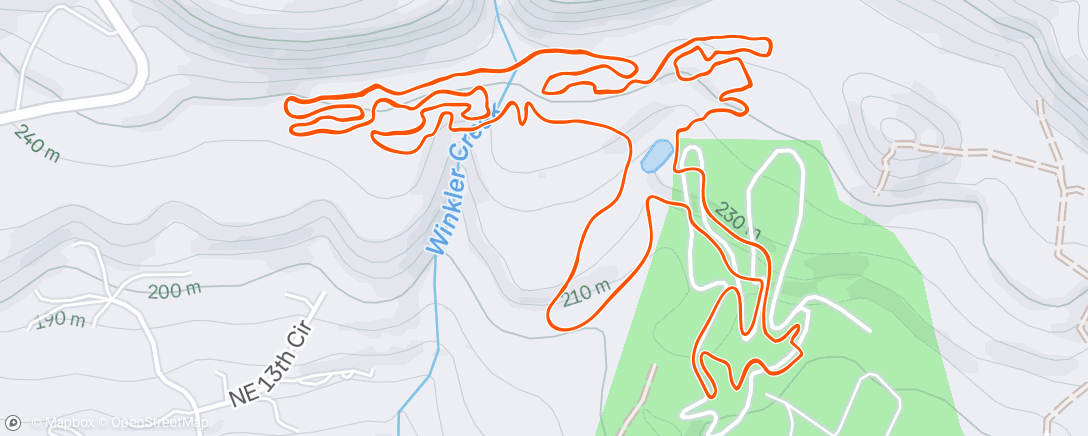 Map of the activity, Lunch Ride