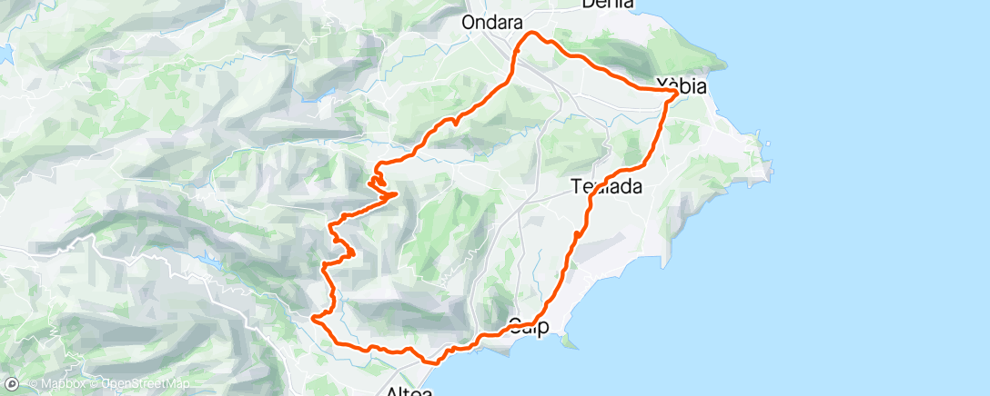 Map of the activity, Denia Day 2