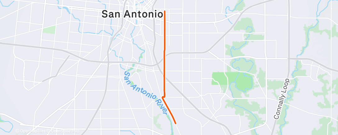 Map of the activity, Afternoon Run