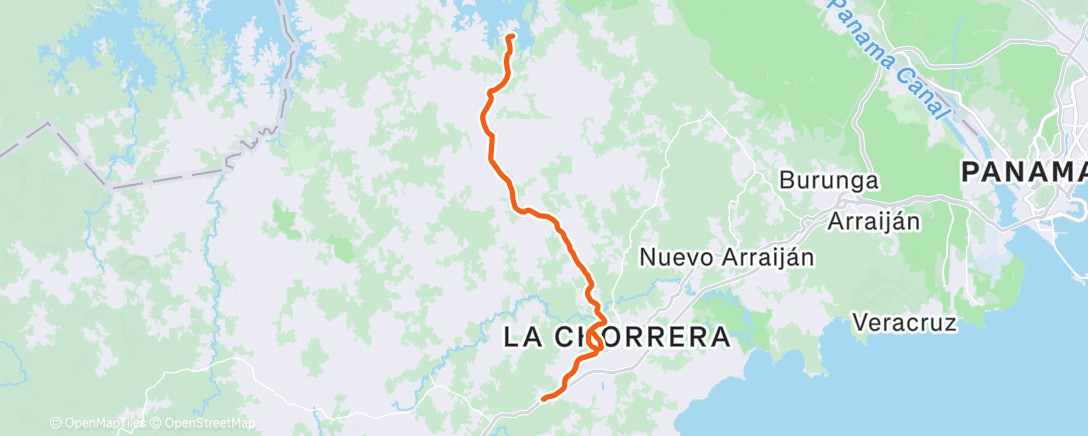 Map of the activity, Bicicleta por la mañana