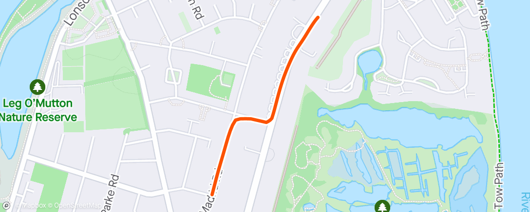 Map of the activity, Run intervals