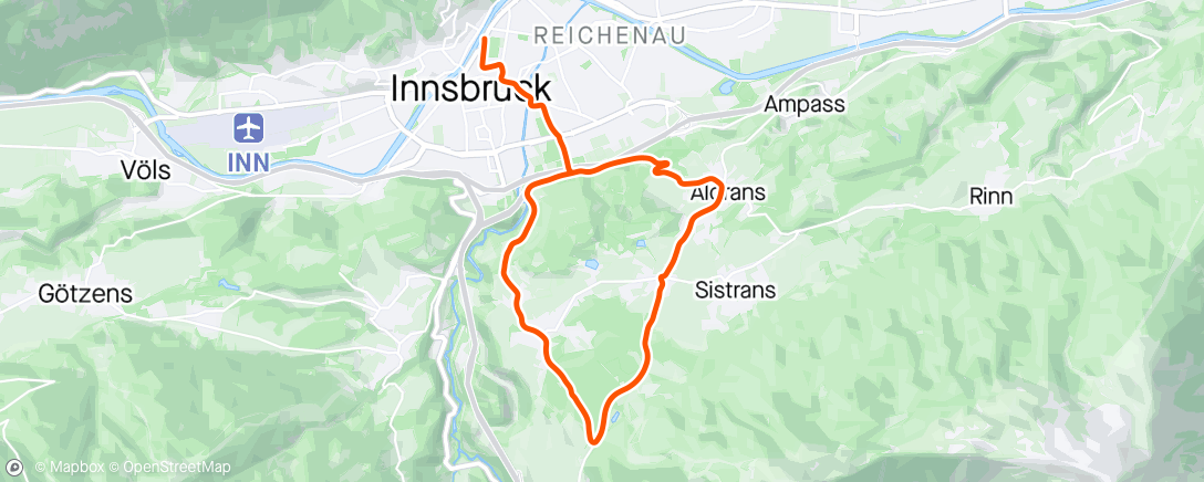 アクティビティ「Zwift - LowPow 4x5 L1 (R) in Innsbruck」の地図