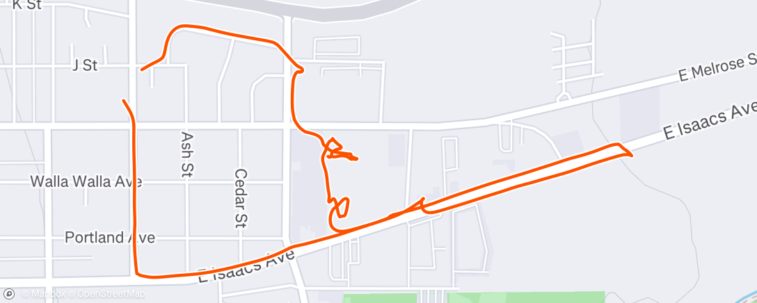 Map of the activity, Morning Walk