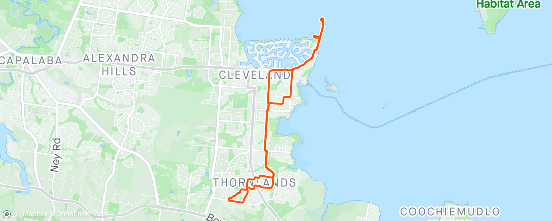 Map of the activity, Monday ride
