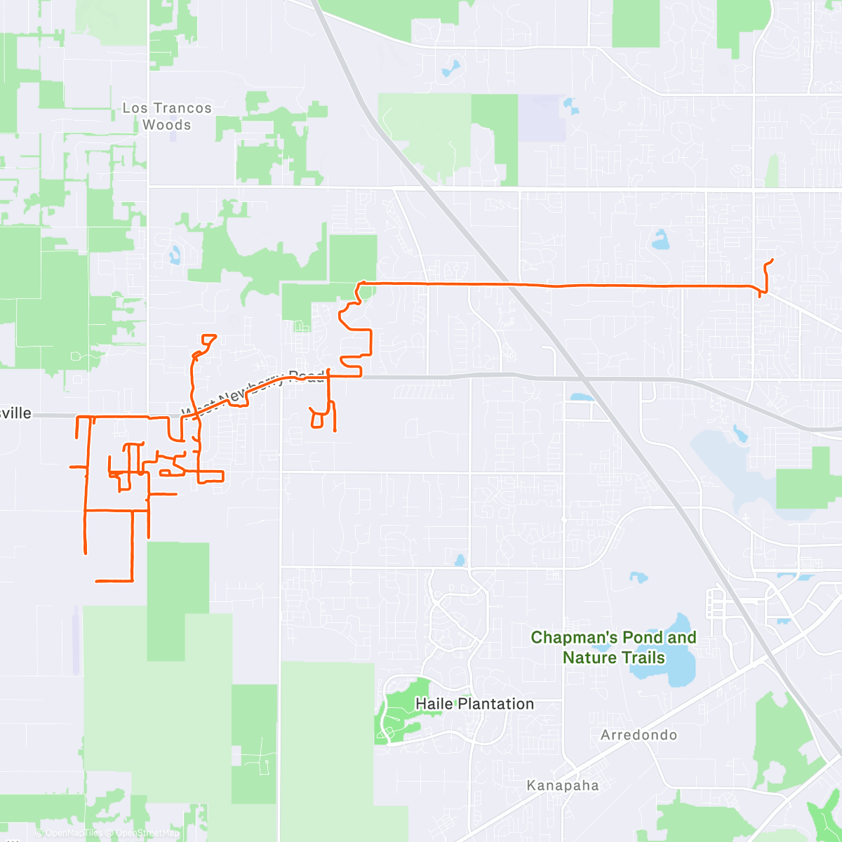 Map of the activity, Afternoon Ride