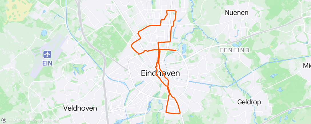 Map of the activity, Lichtjesroute run 2023