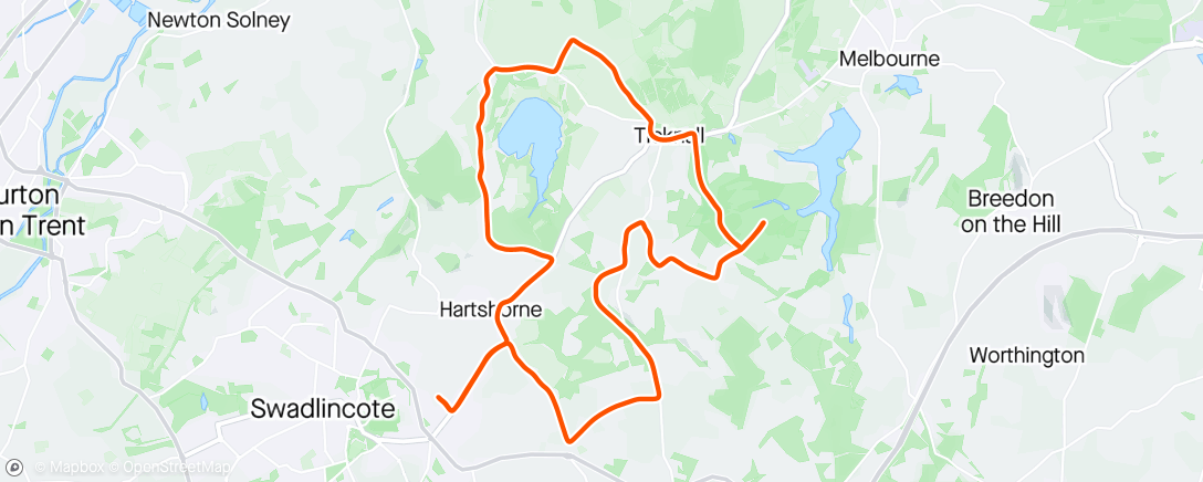 Map of the activity, Sunny ride for a change (nursing a poorly freehub)