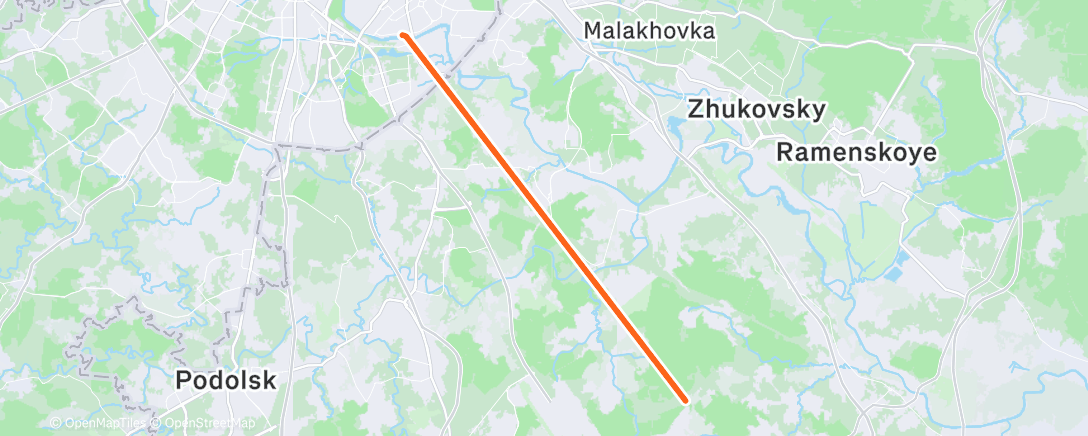 Map of the activity, Вечерний забег