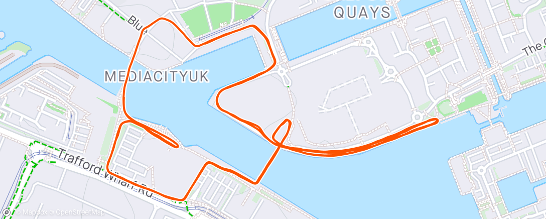 Map of the activity, Run Media City 5k