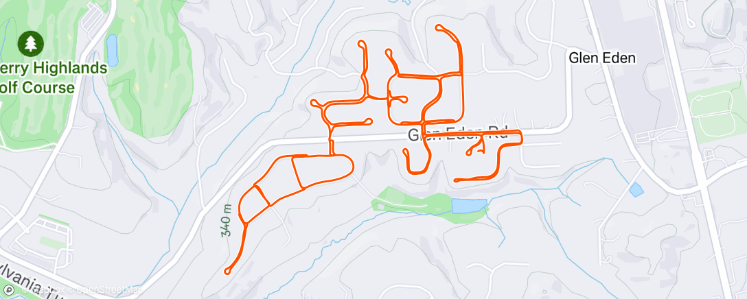 Map of the activity, Morning Run