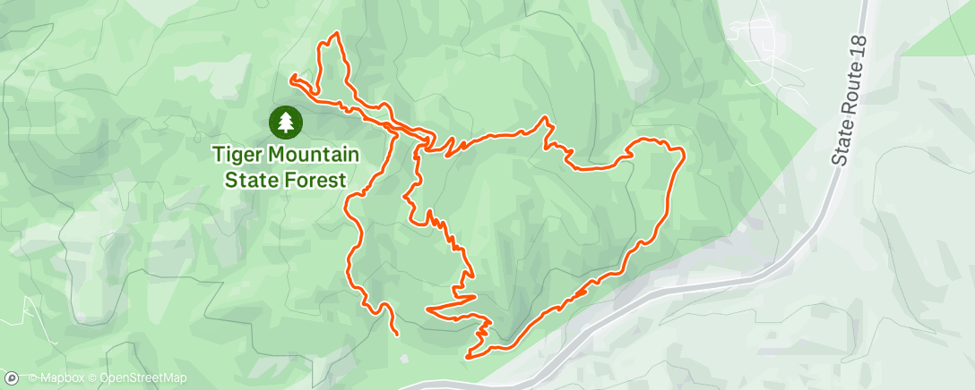 Map of the activity, Tiger with Zach. Enduro up, ebike down. I actually think I won.