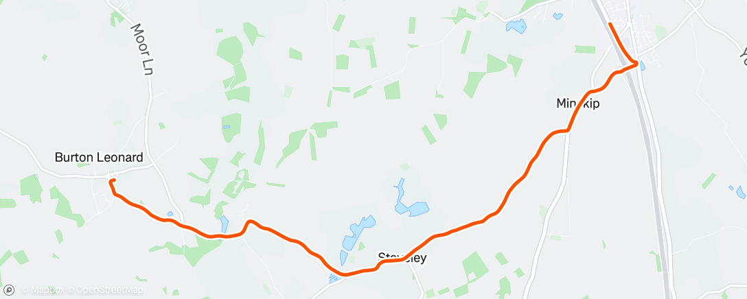 Map of the activity, Evening Ride