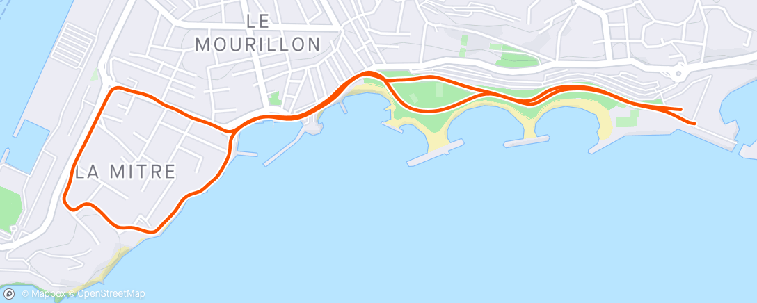 Map of the activity, Triathlon de Toulon : 29ème/360 🔥😎 ! Va falloir encore travailler la transition vélo course