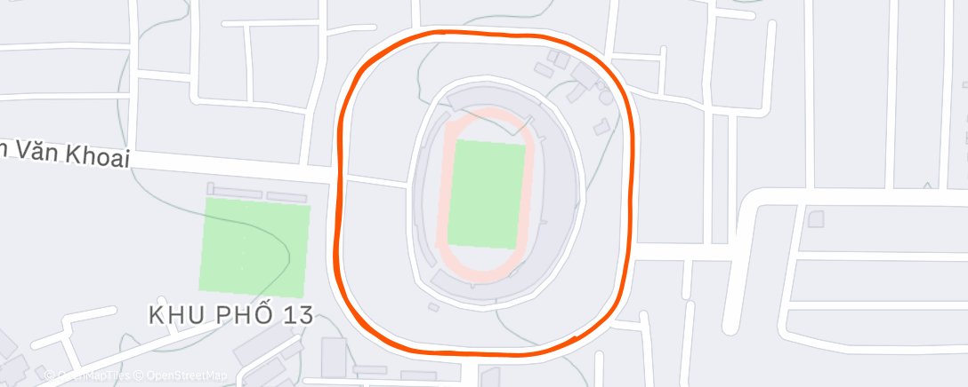 Map of the activity, Morning Run