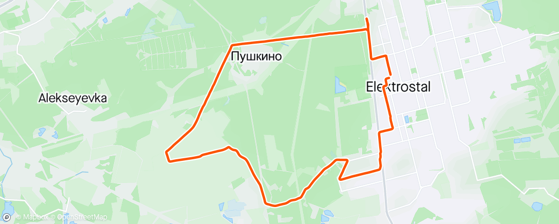 Map of the activity, Прокатились с Олегом