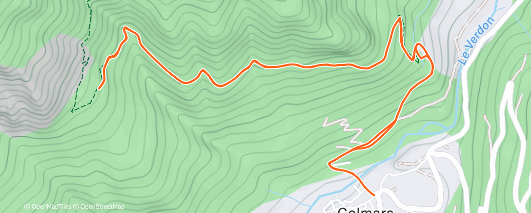 Map of the activity, Trail dans l'après-midi