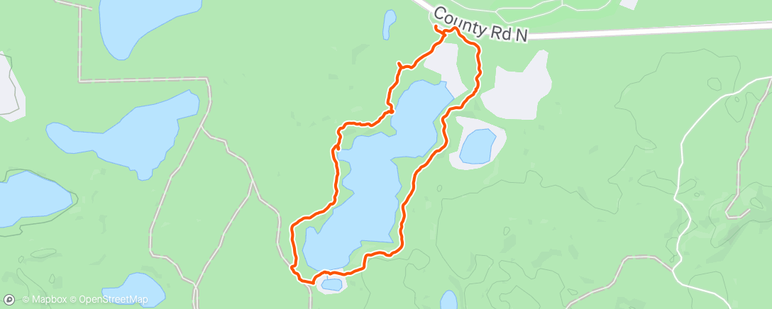 Map of the activity, Afternoon Hike