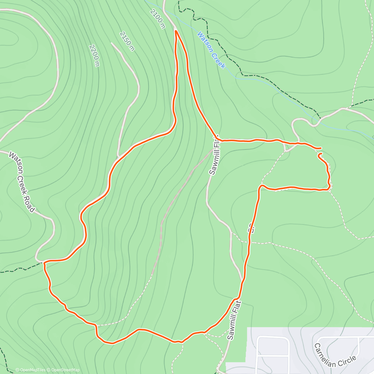 Map of the activity, Reverse Shale Hike