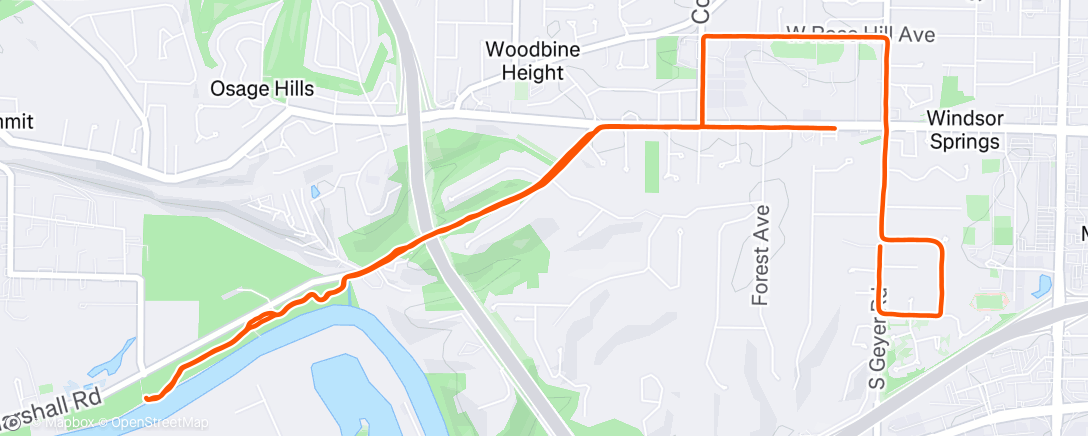 Map of the activity, A few SWEATY miles before MetCon at Burn w/a new route