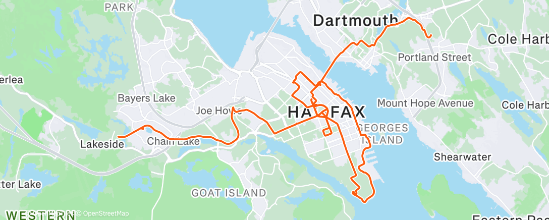 Map of the activity, Marathon #11