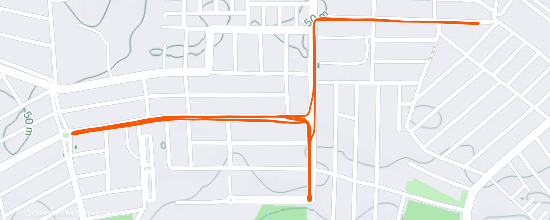 Map of the activity, Corrida ao ar livre