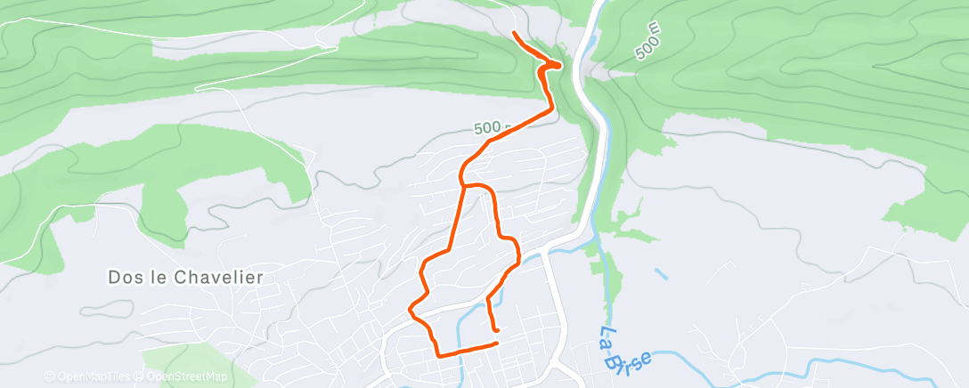 Карта физической активности (Marche dans l'après-midi)