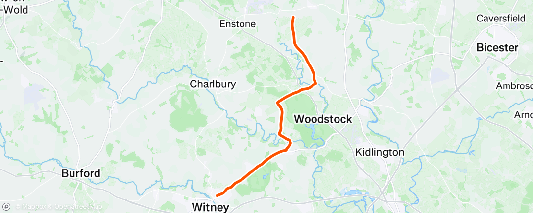 Map of the activity, Chilled ride home