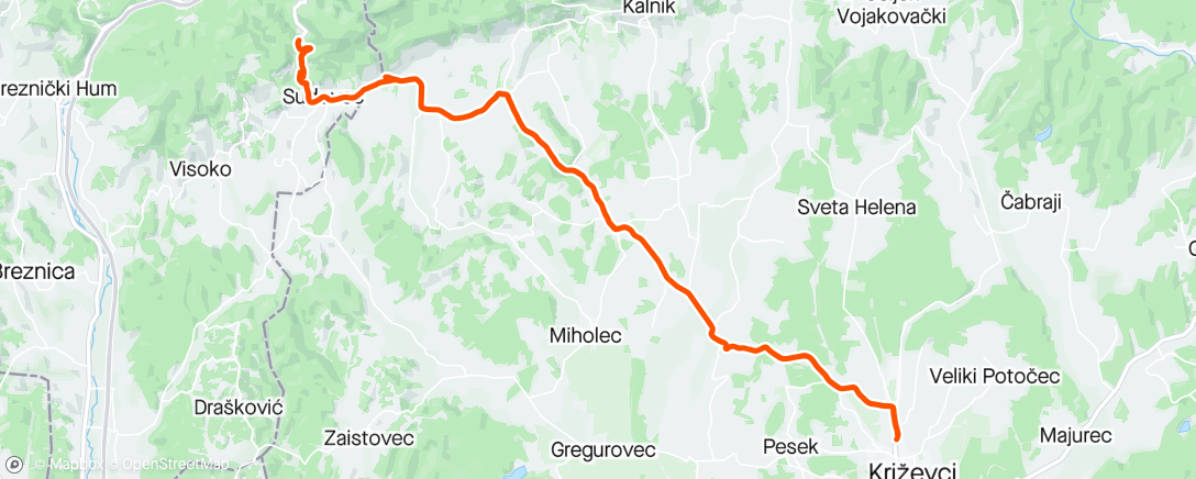 Map of the activity, Road ride