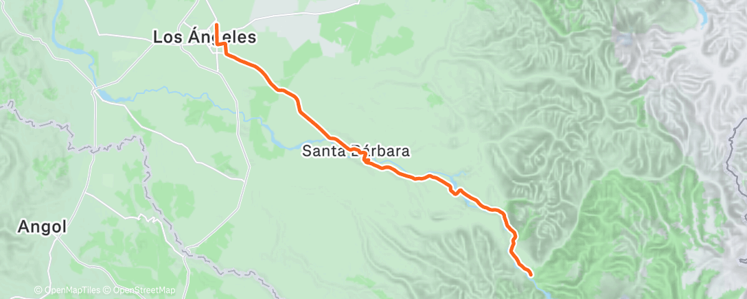 Map of the activity, Patagonia day 20