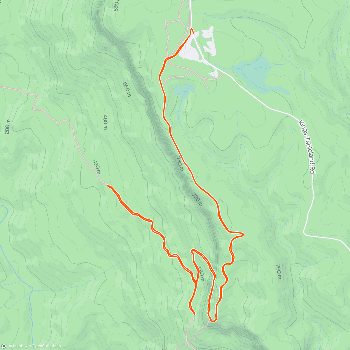 Map of the activity, Jog on Kedumba