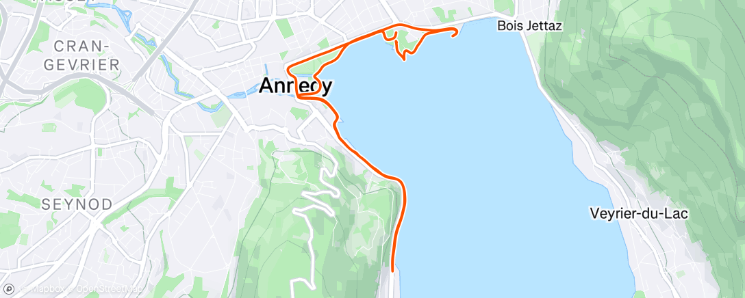 Map of the activity, Morning Run