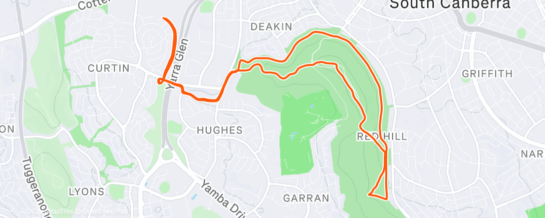 Map of the activity, Morning Run