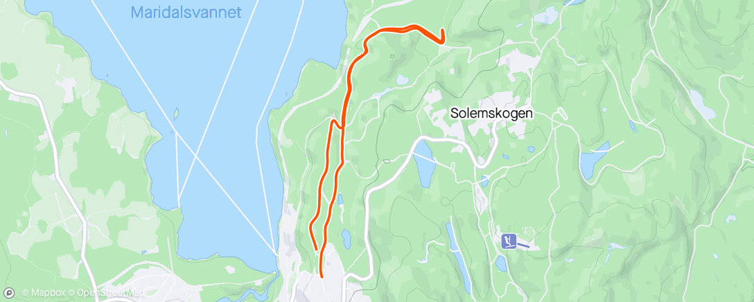 アクティビティ「Solskinnsjogg ☀️」の地図