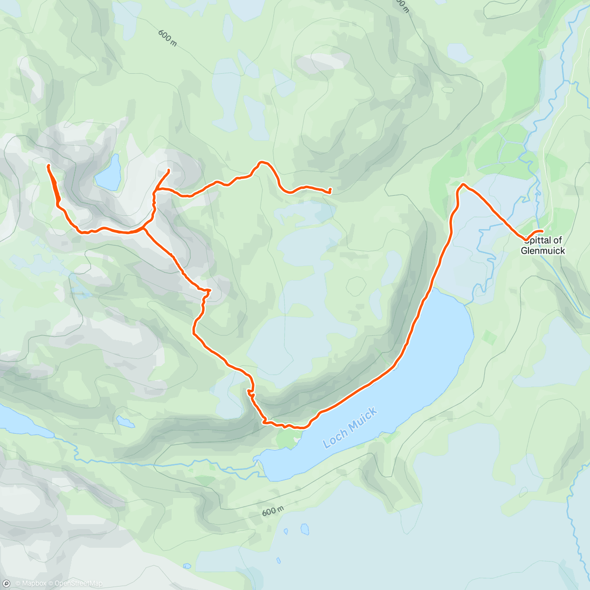 Map of the activity, Lochnagar (with the first bit missing)