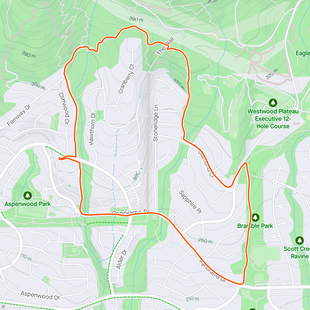 Map of the activity, Short Trail Juant