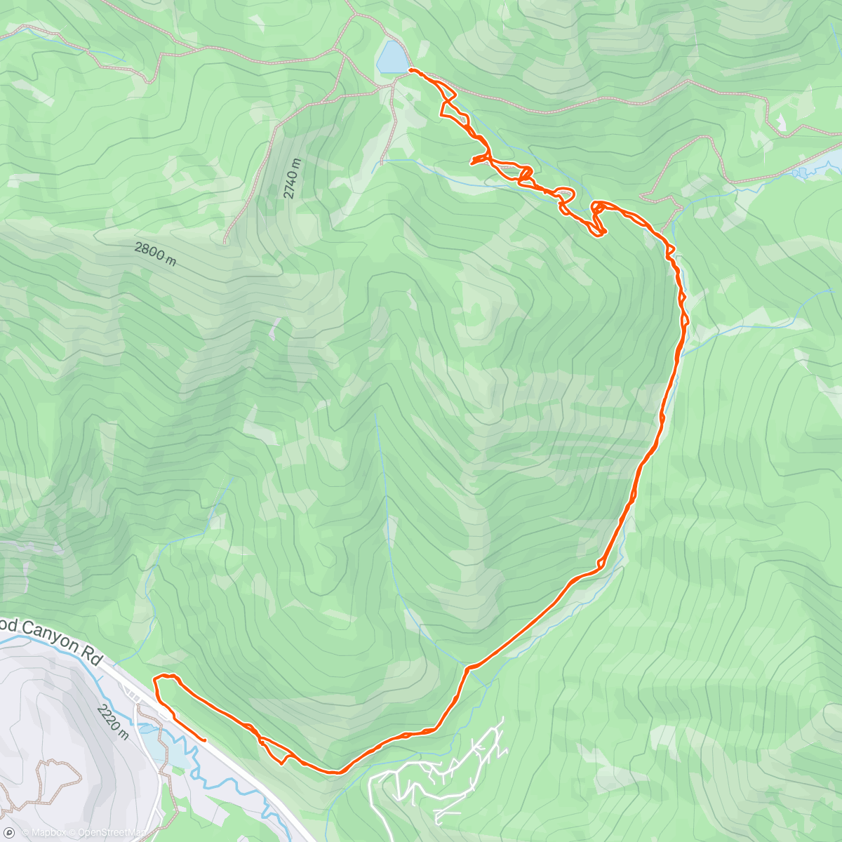 Map of the activity, Dog Lake