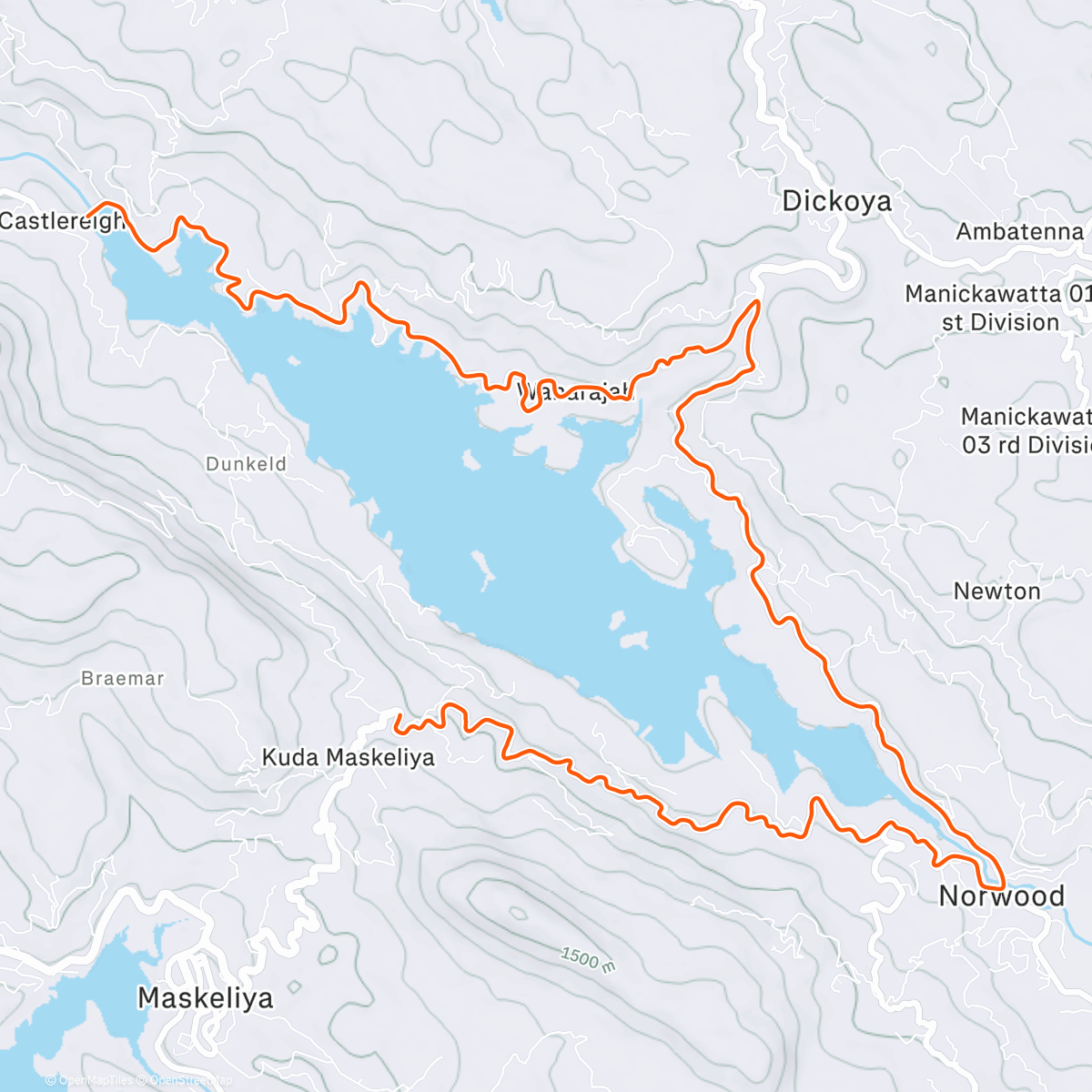 Карта физической активности (ROUVY - To Adams Peak / Srí Pada | Sri Lanka)