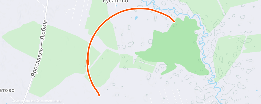 Map of the activity, Утренний забег