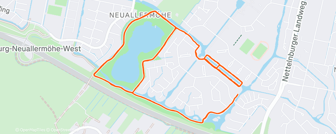 Map of the activity, Lauf am Nachmittag