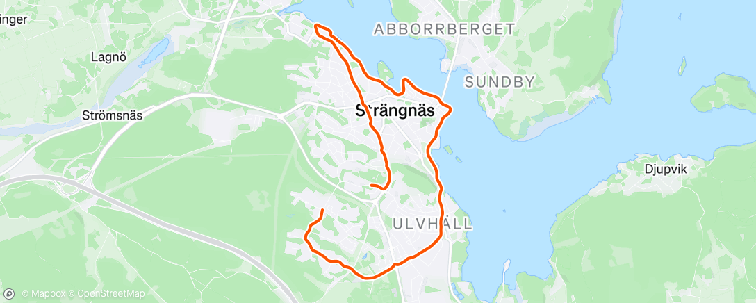 Map of the activity, Evening Run